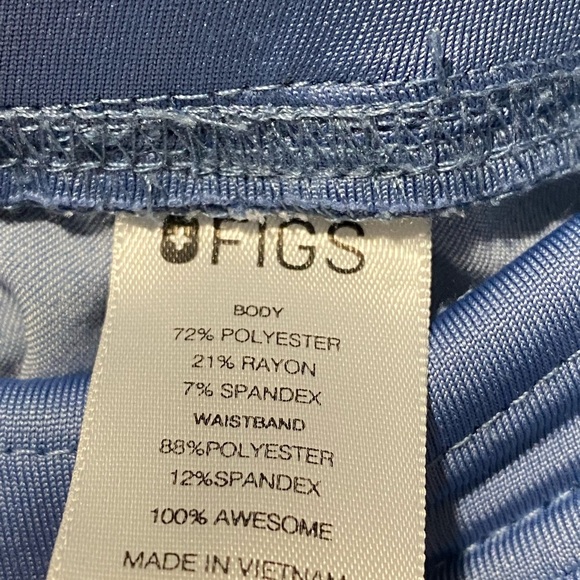 Figs Technical Collection Scrubs Pants Womens S Baby Blue “Drawstring” - Picture 5 of 7